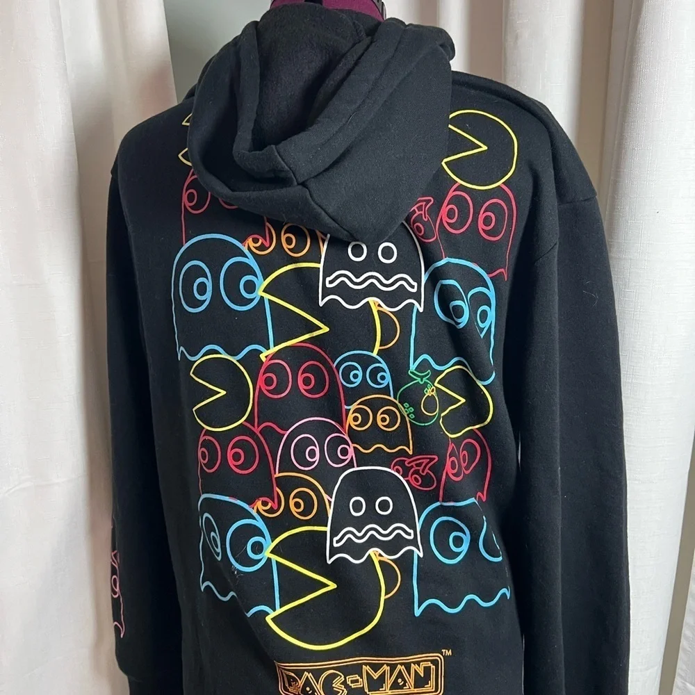 Black PAC Man Pullover Hoodie Unisex